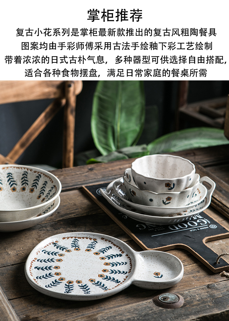 Japanese Europe type restoring ancient ways individuality creative household jobs tableware ceramic bowl dessert lace floret tableware rainbow such use