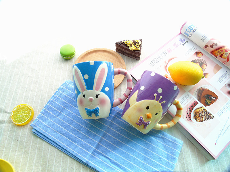 Jingdezhen express cartoon rabbit turnip ceramic bowl of snack fruit bowl dessert bowl bowl of the little white rabbit