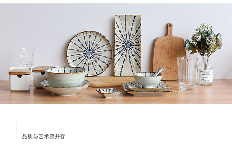 Li feng town petard Japanese household ceramics tableware suit bowl dish plate of noodles in soup dishes ceramic suit