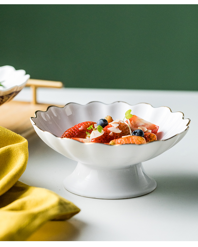 Chinese best compote ceramic compote snack 'lads' Mags' including nuts, Japanese tea tray basket gong bowl of fruit tray for Buddha