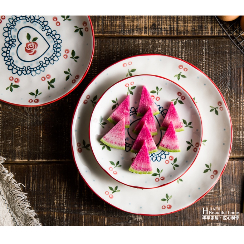 Japanese tableware cherry creative ceramic bowl of soup bowl noodles fruit snack bowl dish dish dish dish