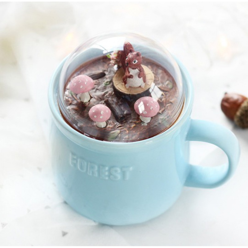 Creative micro forest landscape ceramic cup express it in the pot - bellied men and women who carry the mark cup coffee cup gift cups