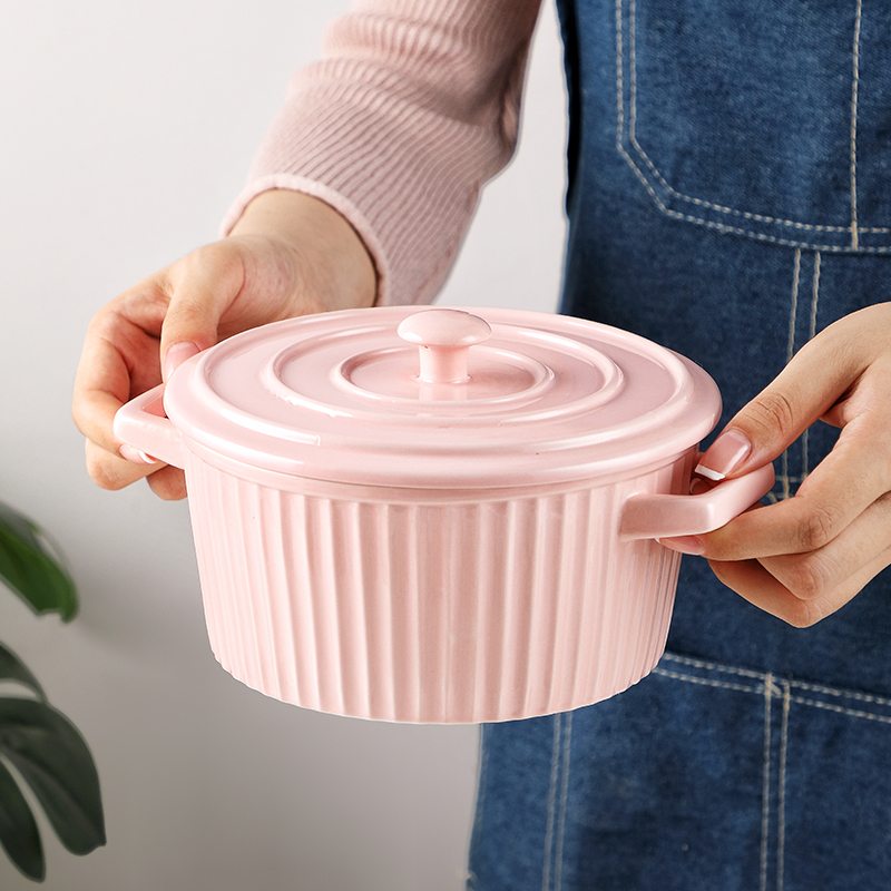 Always with a lid and lovely ears with cover rainbow such use large students rainbow such use ceramic Bowl of soup Bowl such as always