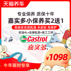汽车小保养服务 【天猫养车连锁】嘉实多高端全合成机油小保养买二送一