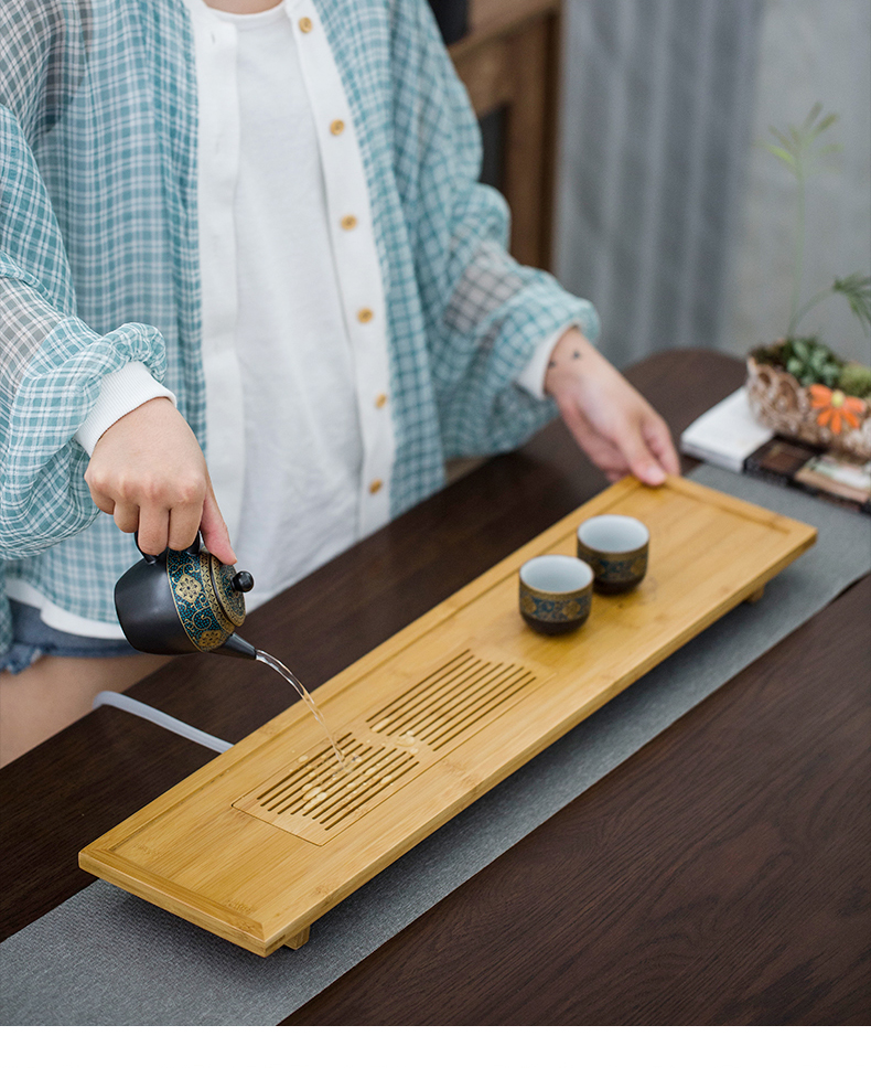 Art of water bamboo tea tray was small mini tea sets of kung fu tea set Japanese bamboo saucer dish (sea water bamboo tea