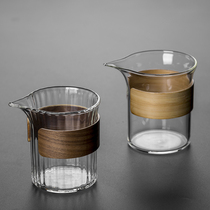 Hand grab fair cup glass thickened heat-resistant Japanese creative with handle tea splitter Japanese Kung Fu tea set handmade small