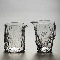 Japanese hammer pattern tea set accessories Tea maker Fair cup Glass thickened heat-resistant tea splitter Japan Taiwan handmade