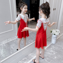 Girl princess skirt 2021 new summer girl net red skirt childrens western style college style summer dress