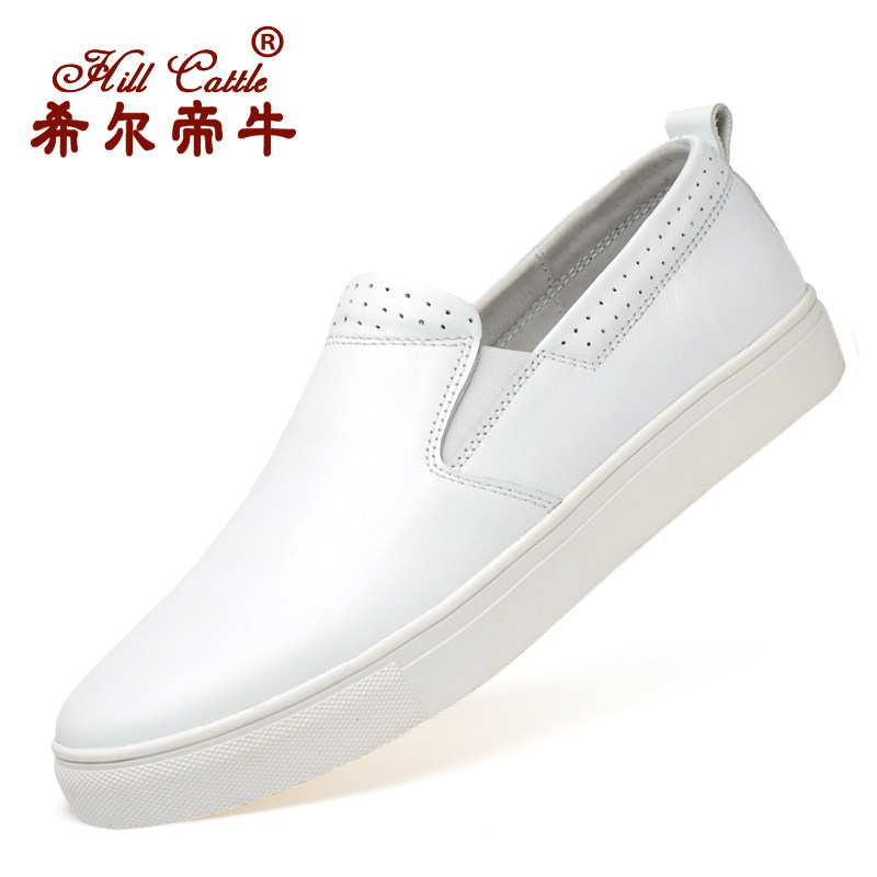 2022 new leather youth students plus size shoes 45464748 size casual men's shoes small white loafers
