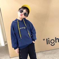 Boys spring clothes 2021 new childrens foreign style coat trend hooded base shirt baby fashion spring and autumn