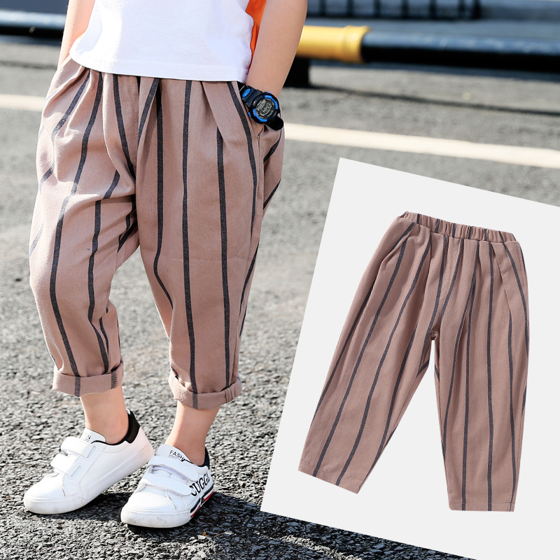 Trẻ em quần Chín Pants 2020 mới trẻ em Anti-Mosquito quần Big Kids Casual Pants Summer Thin quần.