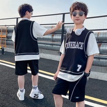 Childrens clothes Summer thin 2022 new big boy tide - suit cool sports summer dress childrens clothes