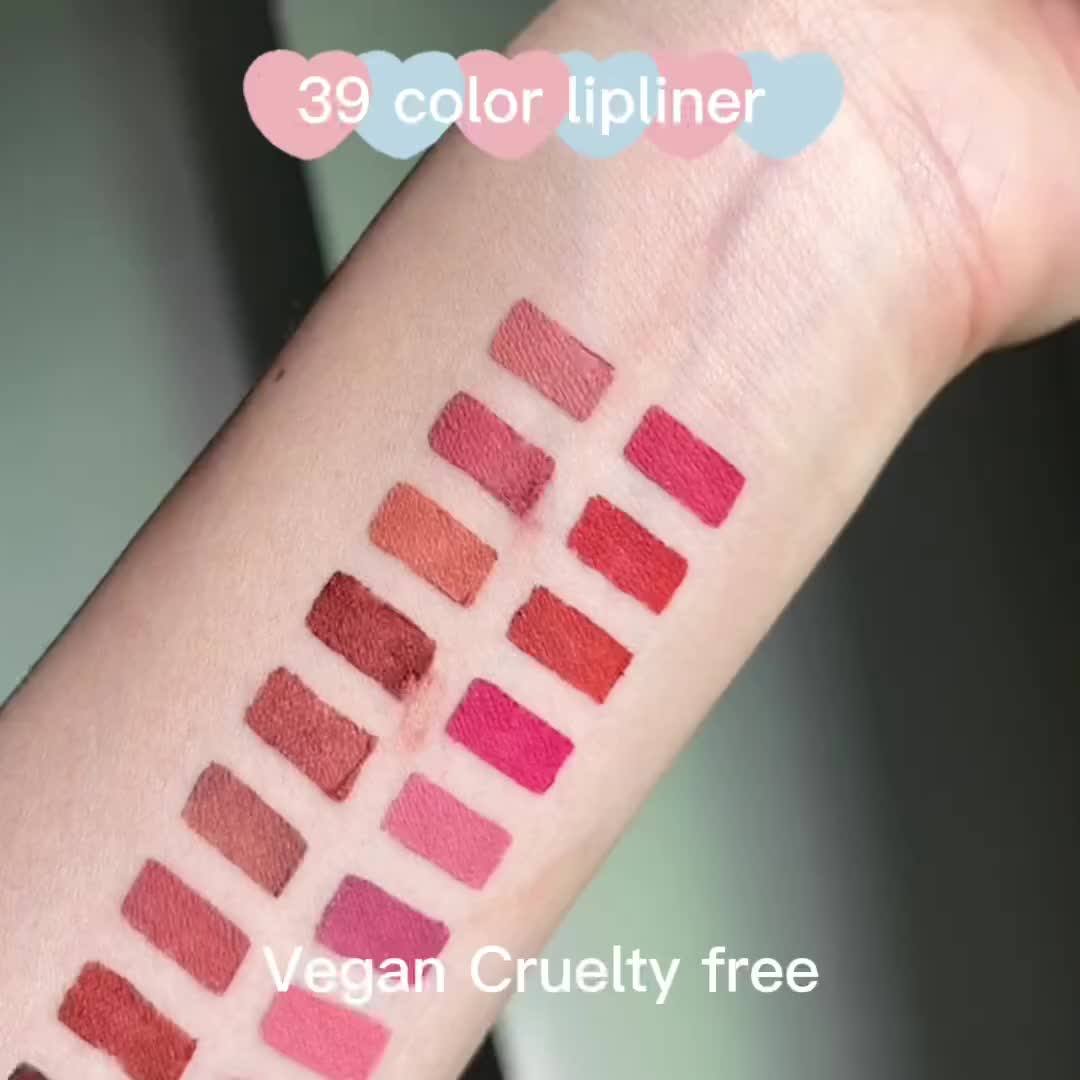 Custom Brown Vegan Creamy Lip Liners Pink Lipliner Pencil Lipliner