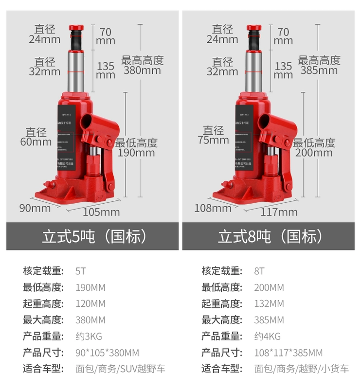 bán kích thủy lực cụ Kích xe ô tô 2 tấn 3 tấn t Kích thủy lực cầm tay SUV van dụng cụ thay lốp gia kich thuy luc kích thủy lực