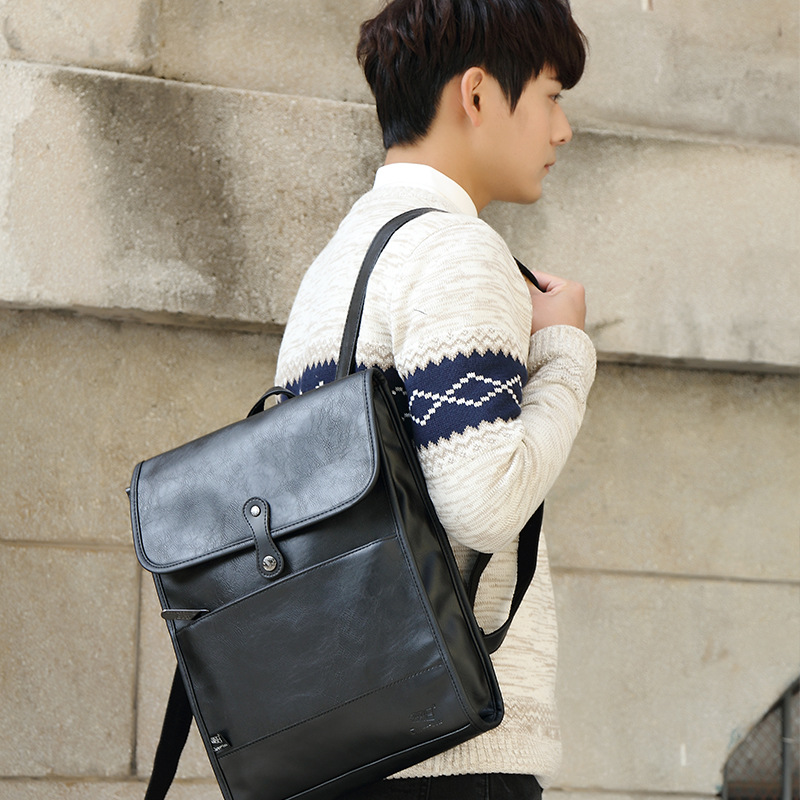 Hong Kong it tide brand new Japanese and Korean men's shoulder bag white-collar student school bag men's backpack simple computer men's bag