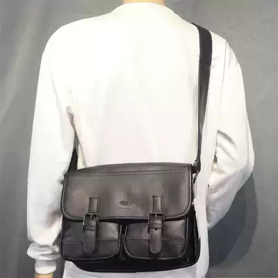 Hong Kong IT tide brand men's shoulder bag outdoor sports motorcycle oblique backpack men's Korean retro oblique bag