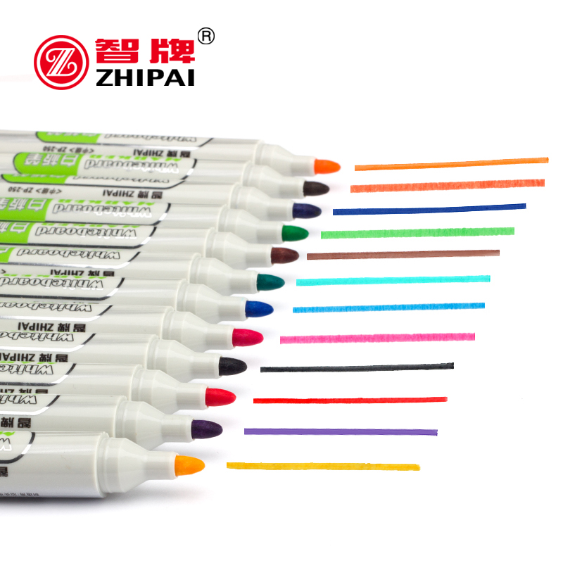 Wisdom Signs Water-based Black Purple Orange Pink Light Blue Light Green Coffee Brown Green Yellow White Board Pen Erasable