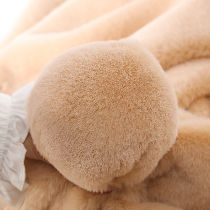 Encrypted Thickeneded Imitation Rex Rabbit Fur Fabric Plush Fabric Fur Collar Coat Vest Counter Display Background Fabric