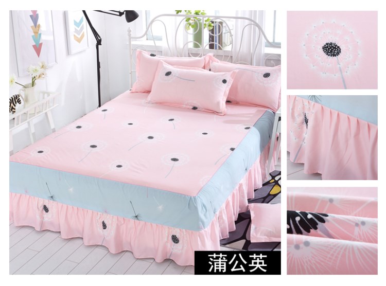 Bụi phủ giường bao gồm giường Zhuo váy cotton chống trượt bụi che phủ vải bụi không giường đuôi váy mùa hè châu Âu - Váy Petti ga giường viền ren