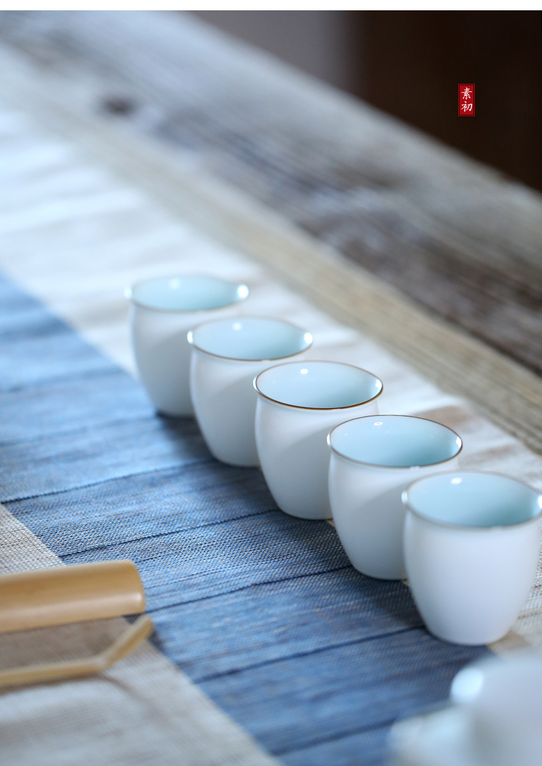 Package mail jingdezhen up hand - made ceramic sample tea cup powder enamel cup kung fu tea liquor cup master CPU