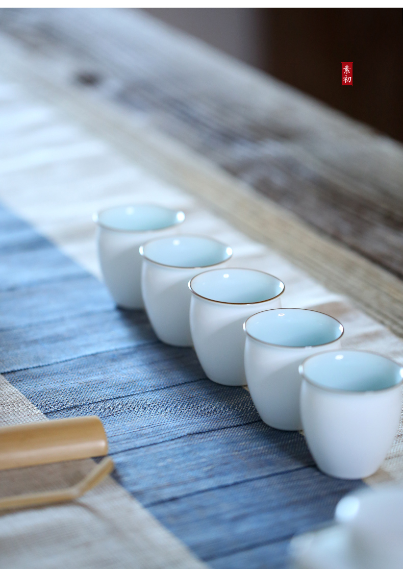 Package mail jingdezhen up hand - made ceramic sample tea cup powder enamel cup kung fu tea liquor cup master CPU