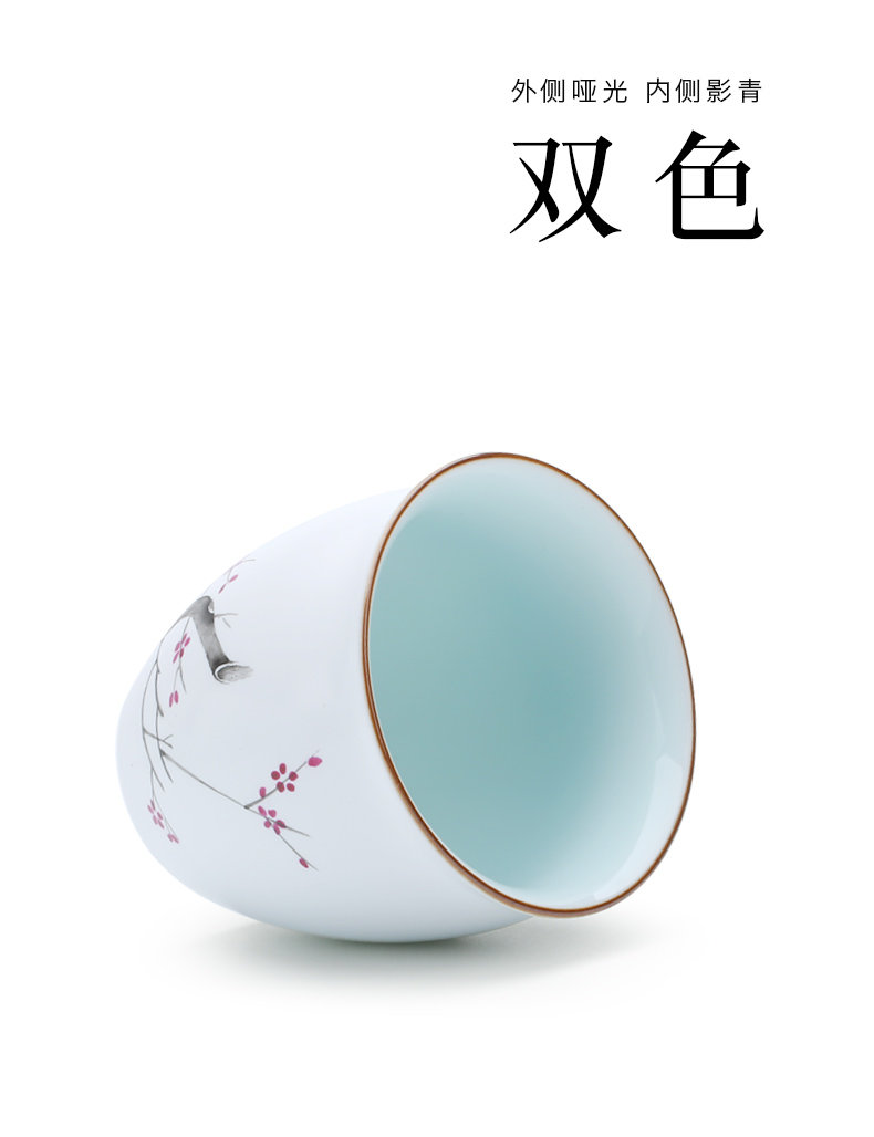 Package mail jingdezhen up hand - made ceramic sample tea cup powder enamel cup kung fu tea liquor cup master CPU