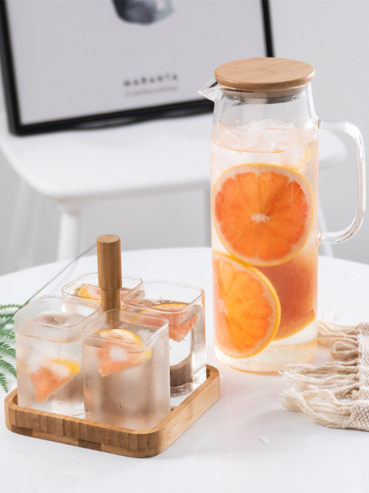 Glass tea pot of cold water cup suit household drinking water pot heat resisting high temperature explosion - proof electric TaoLu pot of cold water sitting room