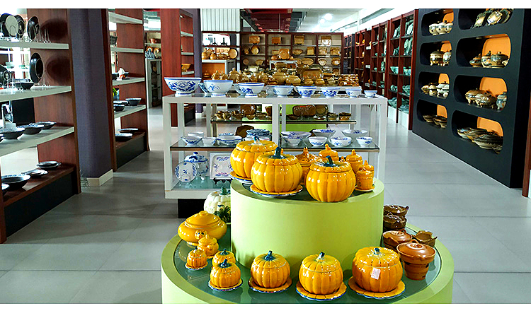 Ceramic pumpkin porridge large soup bowl rainbow such as bowl hotel characteristics tableware household dessert bowl chicken stew custard bird 's nest