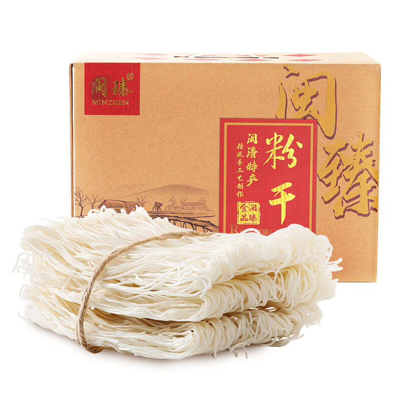 Minqing Chaikou Dried Rice Noodles, a Specialty from Fuzhou, Fujian, 2.5kg Gift Box-Packed Fried Rice Noodles, Handmade Thick and Thin Vermicelli