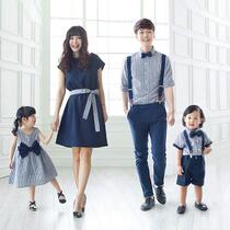 Pro-Zika Summer clothes a family of four Inn wind gown suit son and son shirt graduation performance The whole family dress