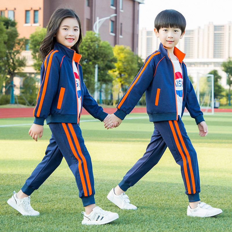 Kindergarten uniforms British Spring and Autumn Games children's class uniform cotton school uniform suit primary school students three-piece custom