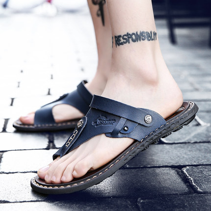 Summer 2019 new extra large size sandals men 45 beach casual flip-flops 46 men's shoes Korean trend sandals