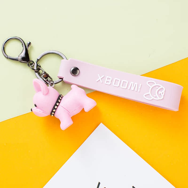 PinkFadou puppy Key buckle bullfight Shiba Inu Key chain the republic of korea lovely puppy Doll originality lovers Pendant