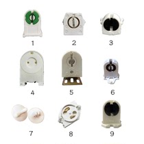Lamp accessories T8T5 grille lamp lamp foot T8 bracket fluorescent lamp holder lamp holder lamp head T8 old spring rotating lamp foot