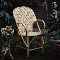 Juku Art Chair Nordic Creative Balcony Casual Chair Rattan Chair Modern Minima Home Living Room Double Rattan chair