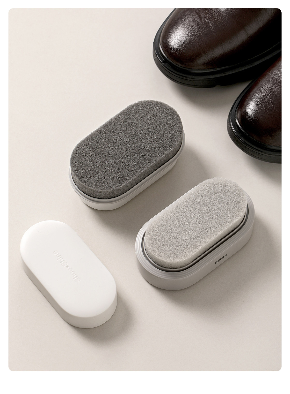 FaSoLa 双面海绵鞋油擦+鞋辣补充装 1个 提亮皮鞋 鞋蜡 通用鞋油擦