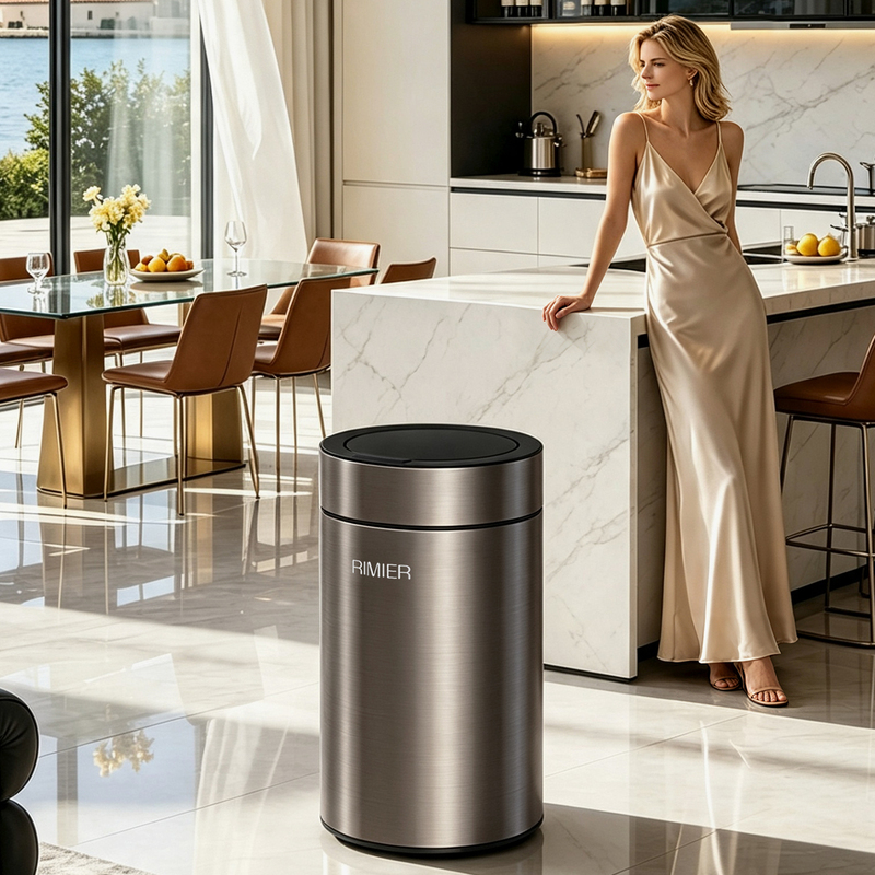 Living Room Trash Can Stainless Steel Household 2026 New Model Bedroom Trash Bin with Lid Kitchen Large Capacity Bathroom Wastebasket Living Room Trash Can Stainless Steel Household 2026 New Model Bedroom Trash Bin with Lid Kitchen Large Capacity Bathroom Wastebasket