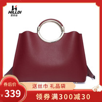 Middle-aged bag female cowhide fashion trend bride wild large capacity shoulder bag Leather portable crossbody womens bag