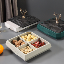 Nordic Air-dried Fruits Pan with cover Personality Creative Living Room Tea Table Home Candy Nut Snacks Pan Water Fruit Tray