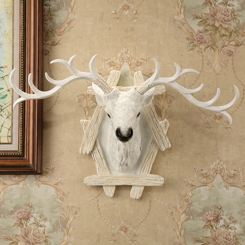 European wall wall decoration wall pendant bedroom creative living room pendant bar jewelry deer head wall hanging American