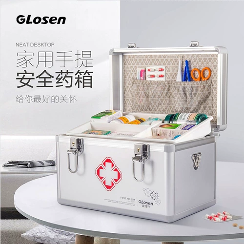 Медицинская коробка Домашняя Установка Дома Медицинская коробка Стоящая аварийная диагностика и первое хранилище коробки с фармацевтическим медицинским пакетом спасения