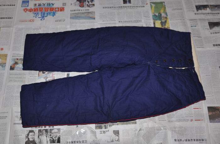 Soviet model brand new 55 (58) Jingzheng No. 2 red floss white lining blue cotton pants a 301 factory 64 years