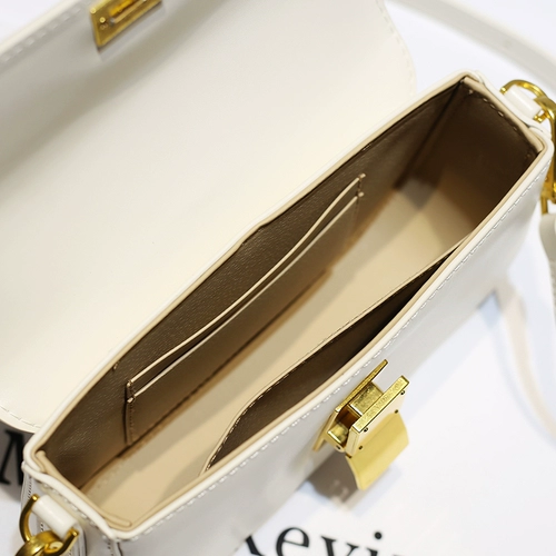 Белая летняя сумка через плечо, Гонконг, изысканный стиль, из натуральной кожи