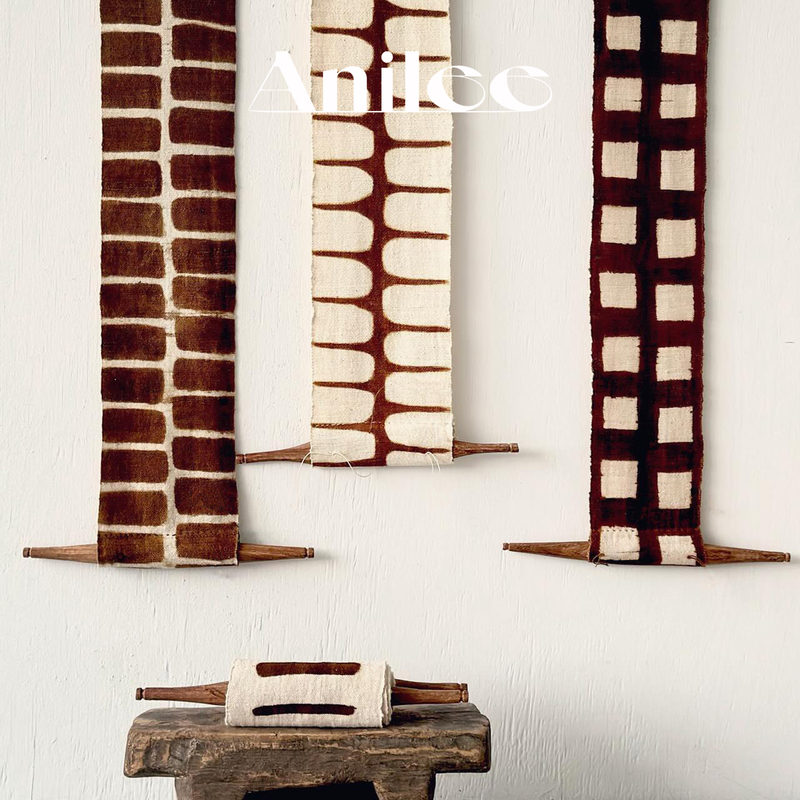 African Imported Malian Handmade Mud-Dyed Totem Tapestry, Vintage Zen-Style Wall Decoration for Study, Popular from the Movie