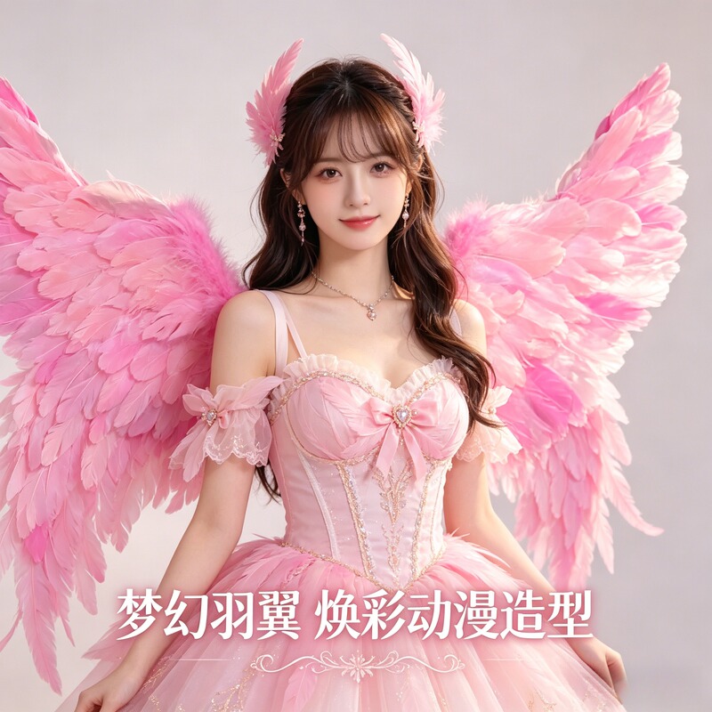 White Angel Wings Cosplay Costume Accessories Props Valentine's Day Birthday Party Angel Wings Atmosphere Photo Shoot