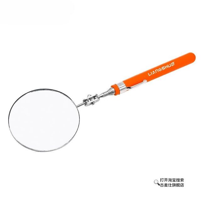 Stainless steel telescopic undercar inspection mirror portable convex reflector for car maintenance retractable