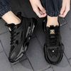 Black Warrior Men's Shoes, Autumn 2026 New Model, Youth Casual Running Sports Air-Cushion Shock-Absorbing Non-Slip Dad Sneakers