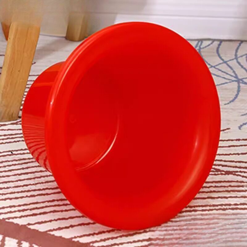 плевательница 大号钢化熟胶加厚塑料痰盂老式无盖红蓝色尿桶尿壶坐便器尿盆马桶 Gumahus
