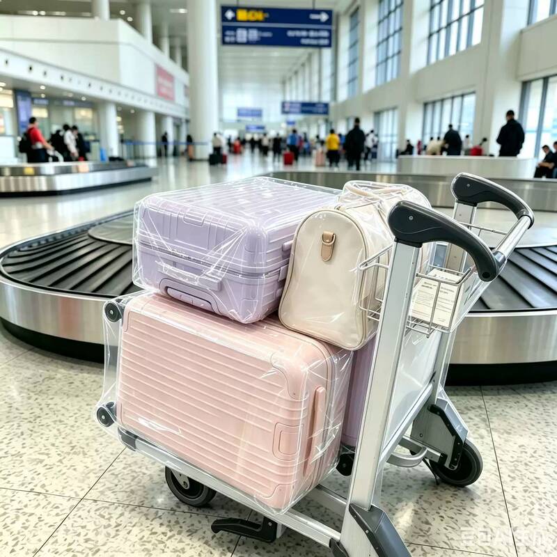 Luggage Suitcase Cover Protective Cover for Transport, Anti-Scratch, Anti-Dirt, Dustproof Cover for Trolley Suitcase, Travel Thickened Transparent Cover