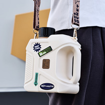 Creative trendy and personalized large-capacity plastic cup with straw portable outdoor sports water bottle for male and female students